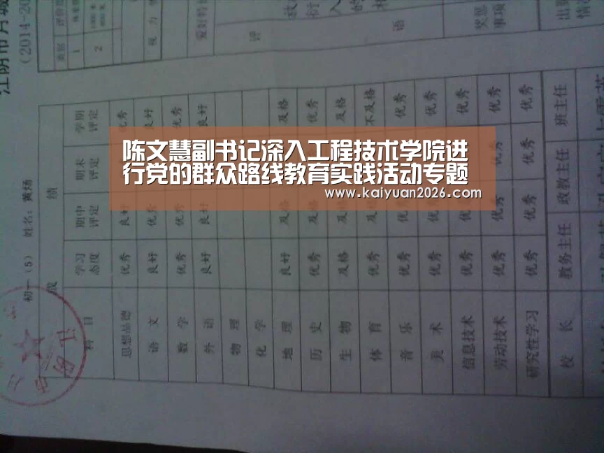 陈文慧副书记深入工程技术学院进行党的群众路线教育实践活动专题调研:开元赛事(图2) 开元APP